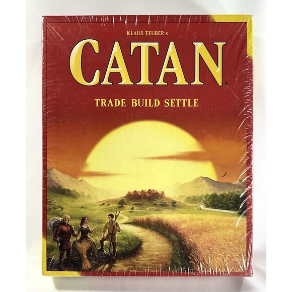 Klaus Teuber's Catan Trade Build Settle Board Game New Factory Sealed - Picture 1 of 9